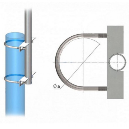 Кронштейн однорожковый радиусный приставной 1К1(15°)-1,5-1,5-П-Тр.48 15 кг