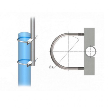 Кронштейн радиусный двухрожковый приставной 1К2(15°)-2,5-2,0-П-ß-Тр.48 20 кг